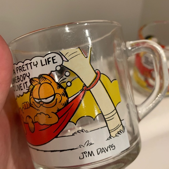 Vintage 1988 Garfield McDonald’s glass cups - Picture 6 of 9